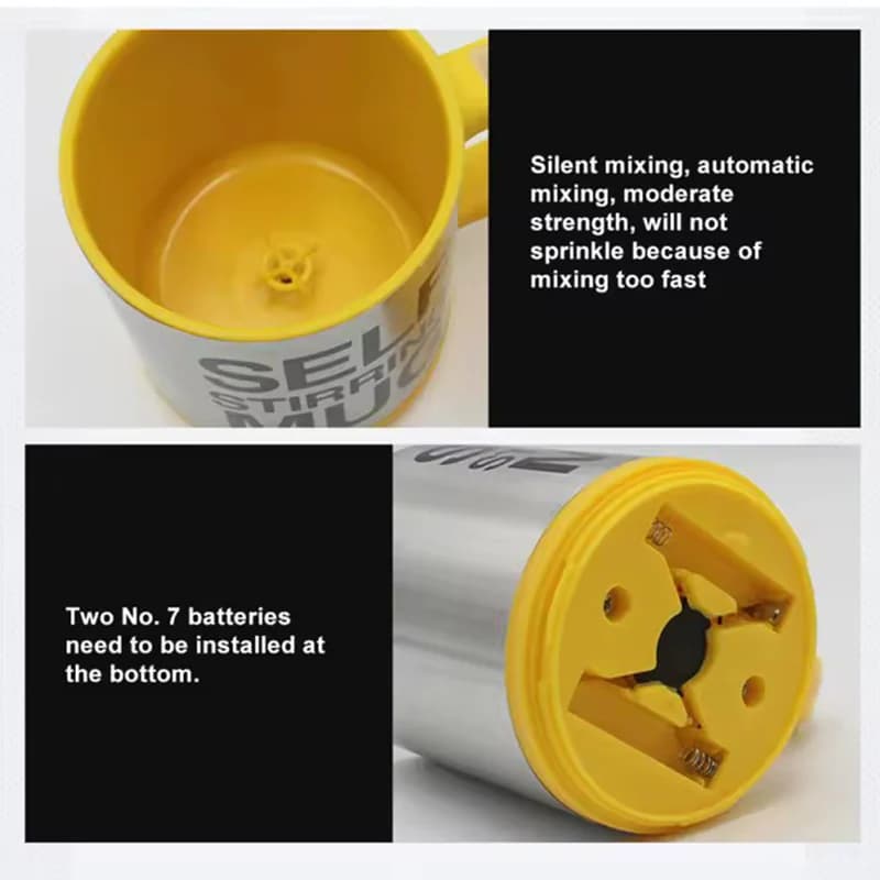 ماگ همزن دار مدل Self Stirring Mug کدN560 — تصویر ۷