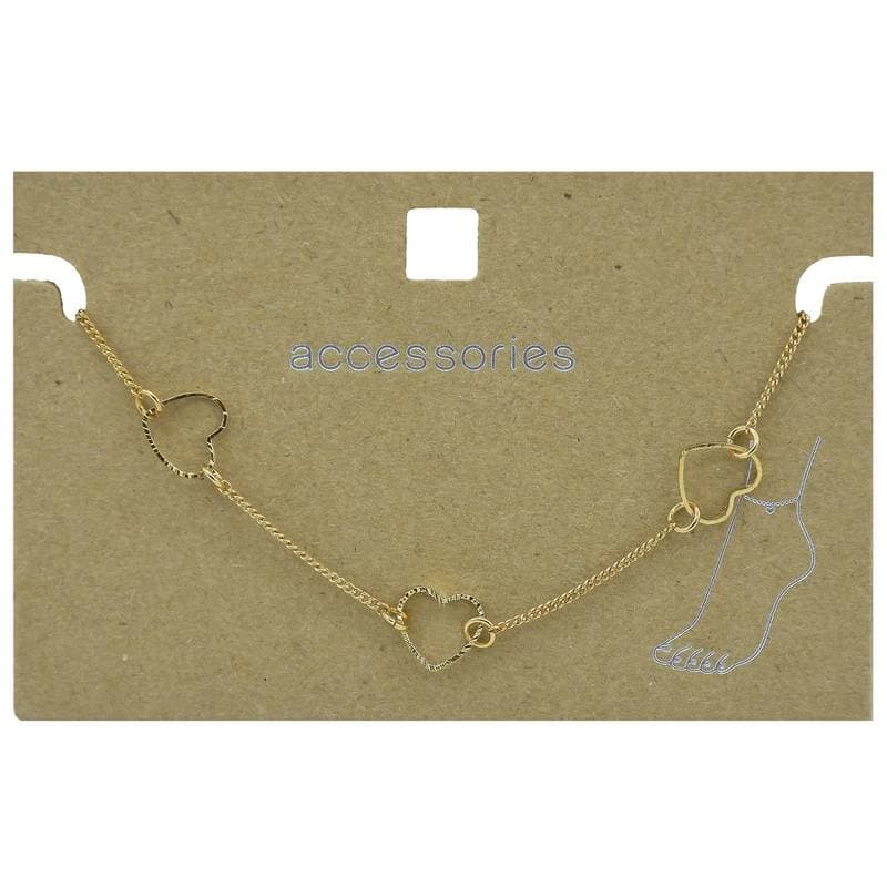 پابند زنانه طرح قلب ظریف طلایی برند اکسسورایز تحت لیسانس آلمان 236164 Accessories — تصویر ۳