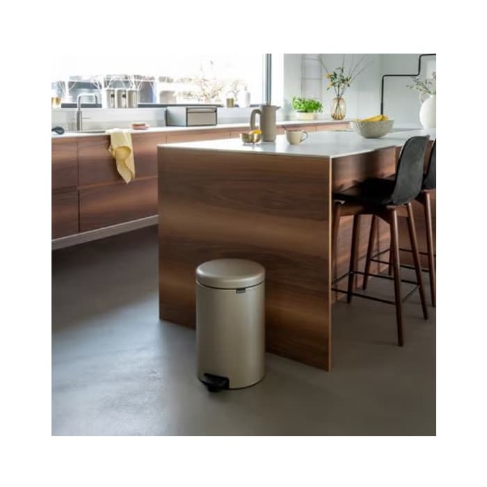 سطل زباله 20 لیتر طلایی مات برابانتیا | Brabantia NEWICON PEDAL BIN — تصویر ۲