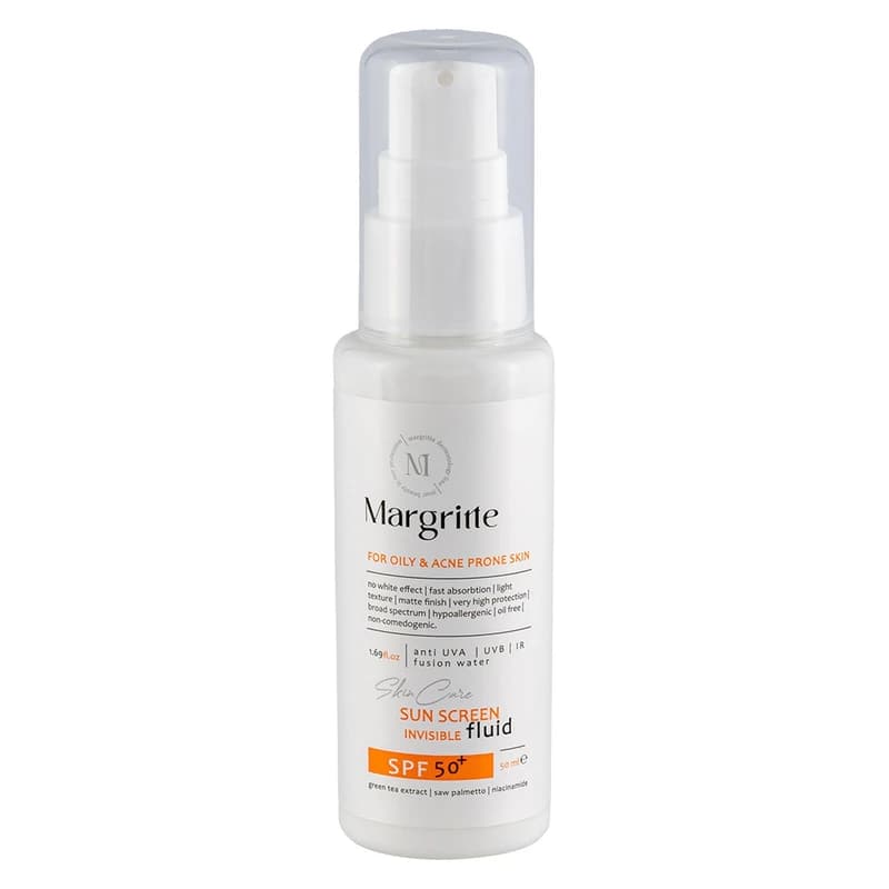 کرم ضد آفتاب بژ طبیعی مارگریت با SPF50 مناسب پوست چرب حجم 50 میلی لیتر