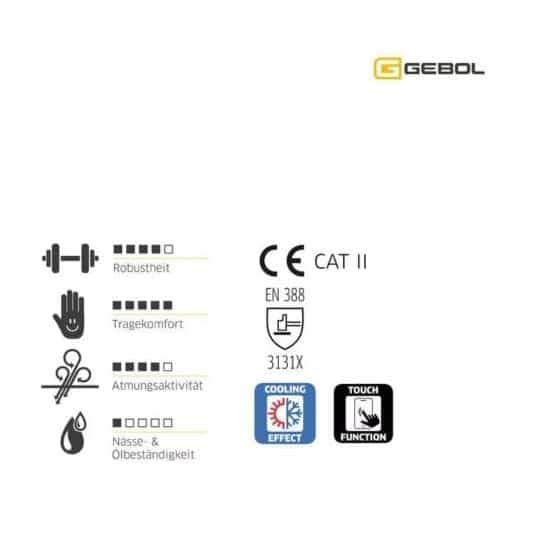 دستکش کار و ایمنی چندمنظوره Master Flex Cool&Touch7 برند Gebol اتریش — تصویر ۵