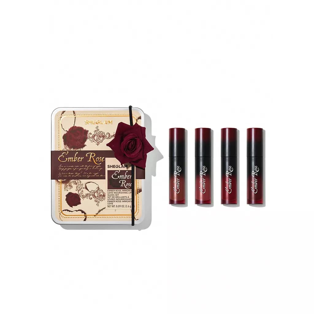 ست لیپ گلاس امبر رز شیگلم | Sheglam Ember Rose Love Nourishing Lip Gloss Set