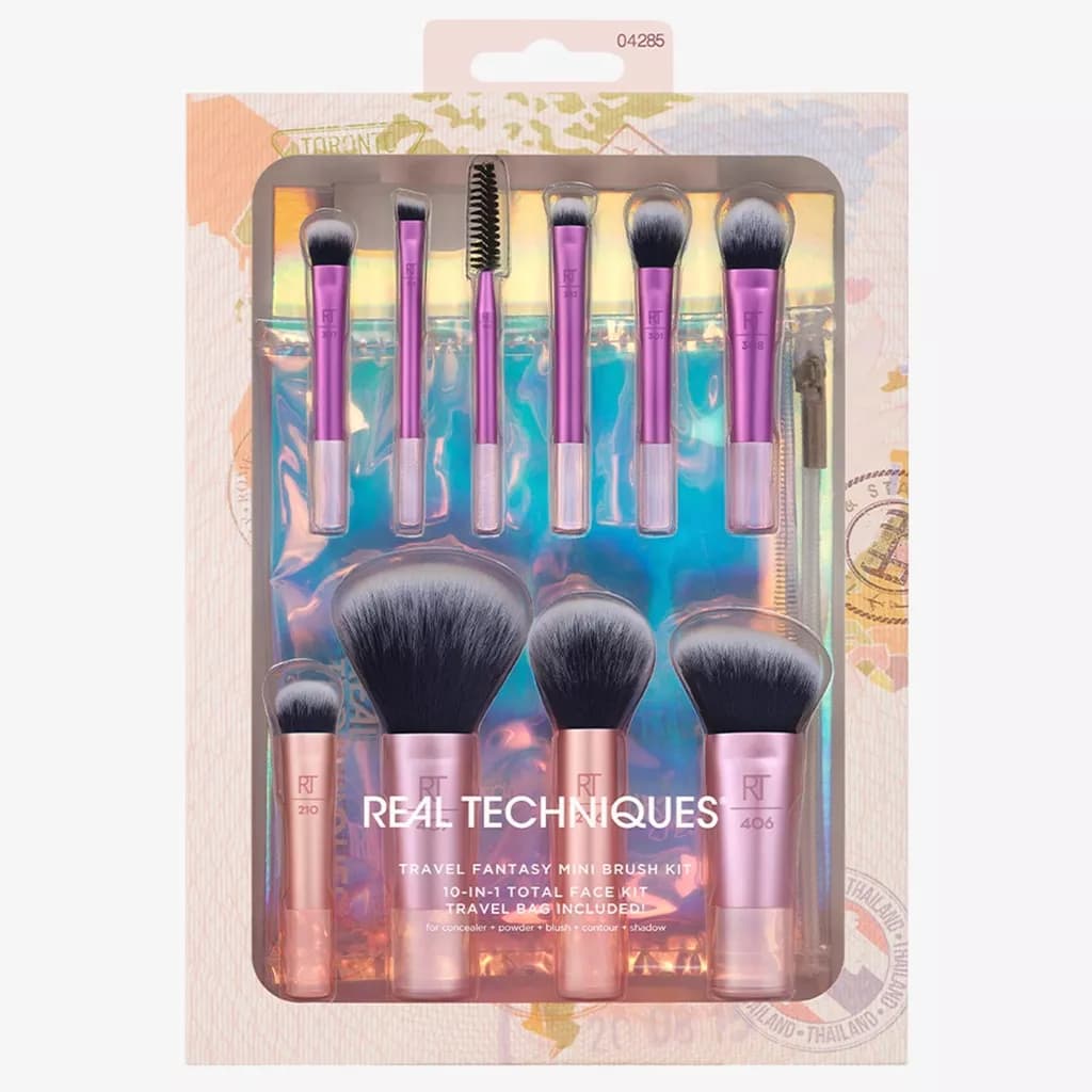 ست براش مینی مسافرتی ریل تکنیکس ۱۰ تکه | Real Techniques Travel Fantasy Mini Brush Kit 10 Piece Set