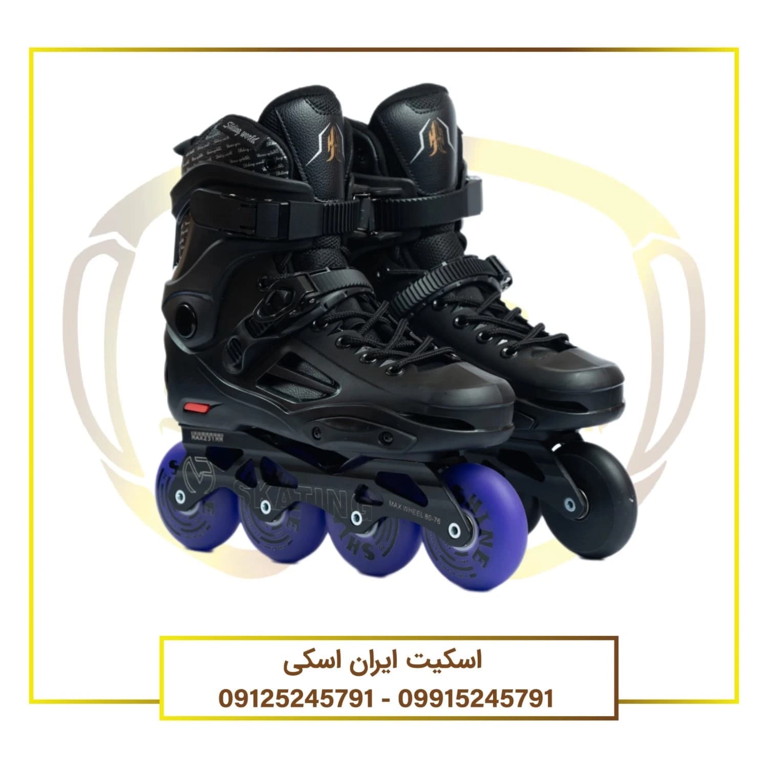 اسکیت FM-FM5 مشکی مدل Wheels LED