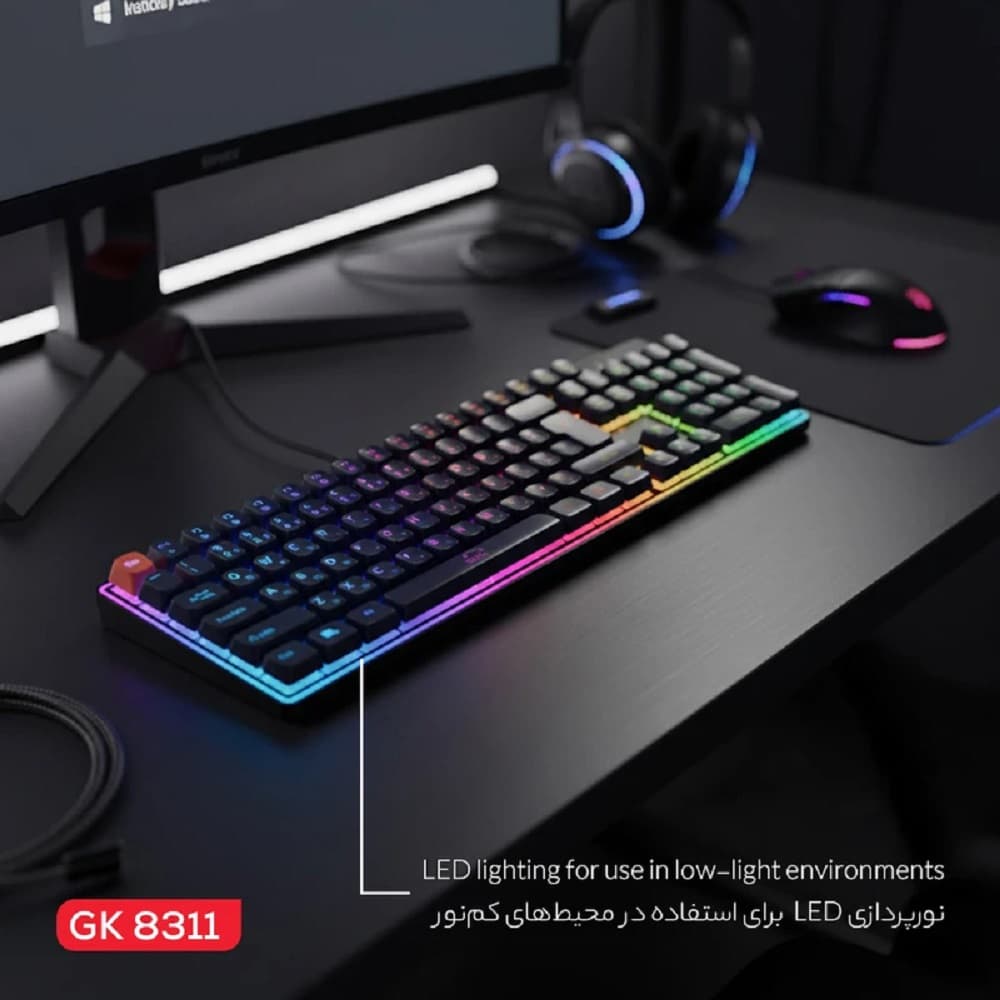 کیبورد گیمینگ باسیم GK 8311 تسکو — تصویر ۴