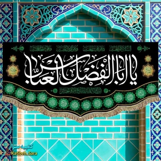کتیبه مخمل شهادت حضرت ابوالفضل(ع)
