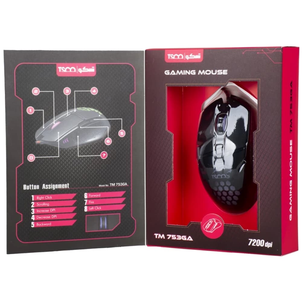 موس گیمینگ تسکو مدل TM753GA باسیم — تصویر ۸
