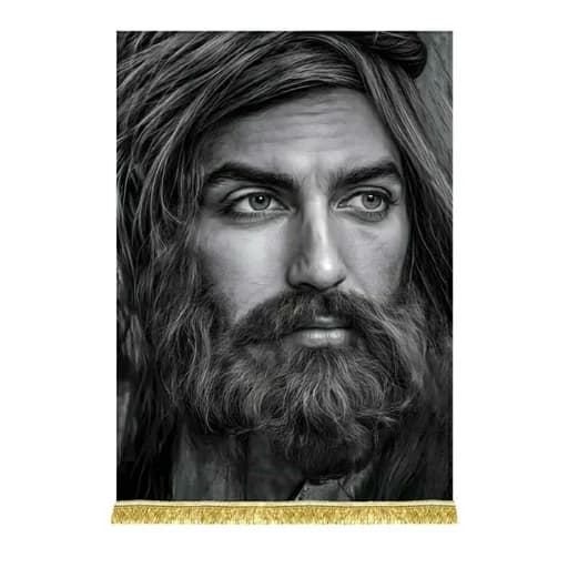 کتیبه مخمل عمودی شمایل امام علی(ع).