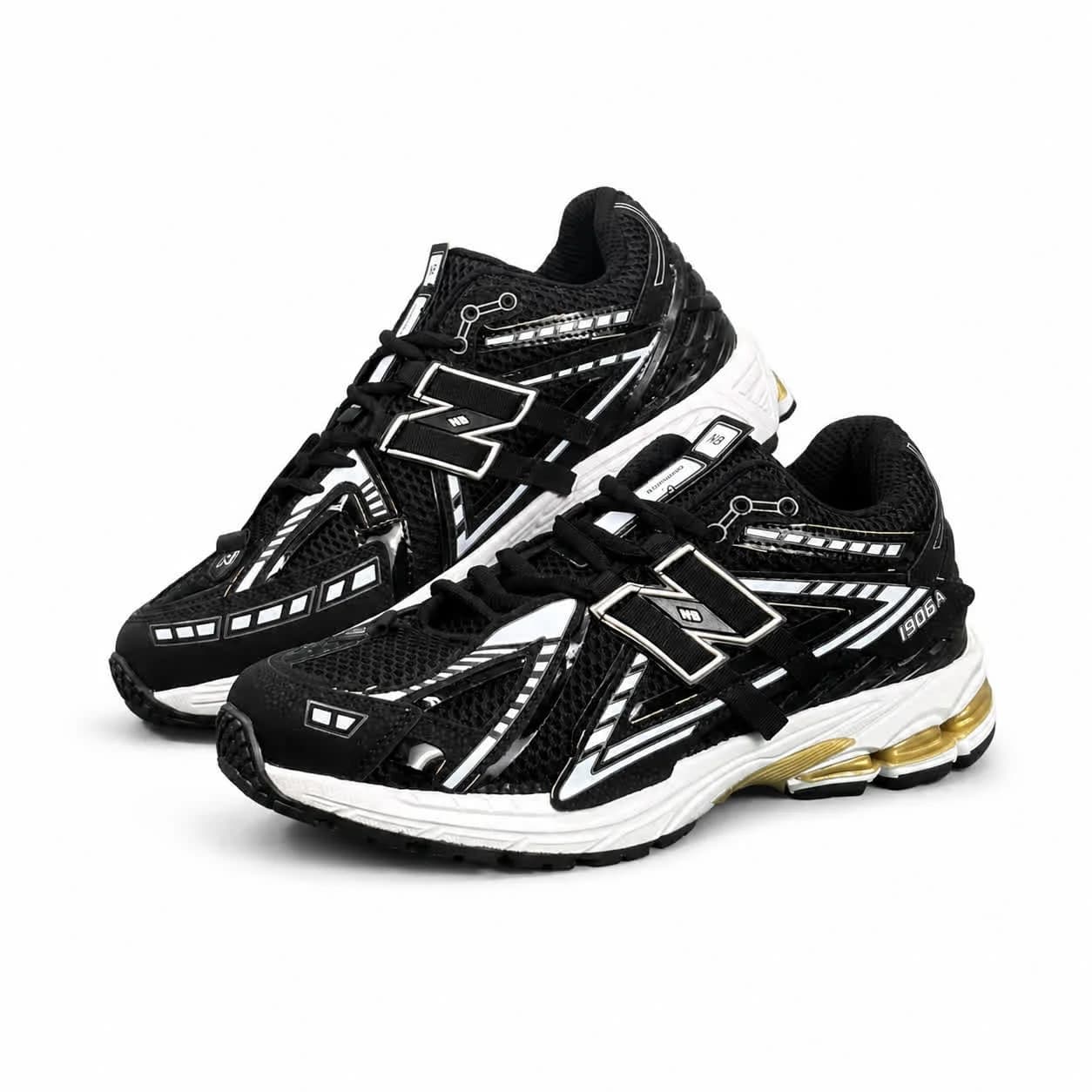 کتونی مردانه نیوبالانس مشکی سفید New BALANCE 1906 — تصویر ۳