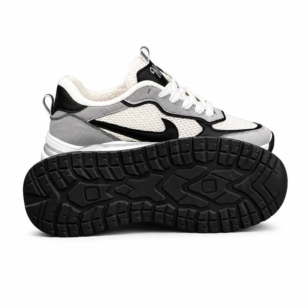 کفش کتونی مردانه مدل نایکی دو نایک رانینگ طوسی مشکی NIKE — تصویر ۴