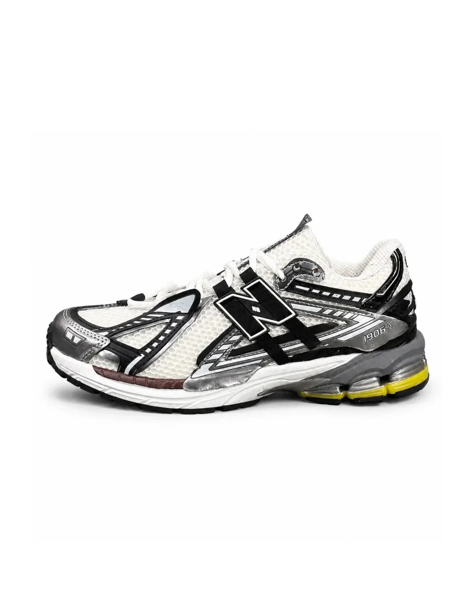 کتونی مردانه نیوبالانس سفید طوسی مشکی New BALANCE 1906 — تصویر ۶