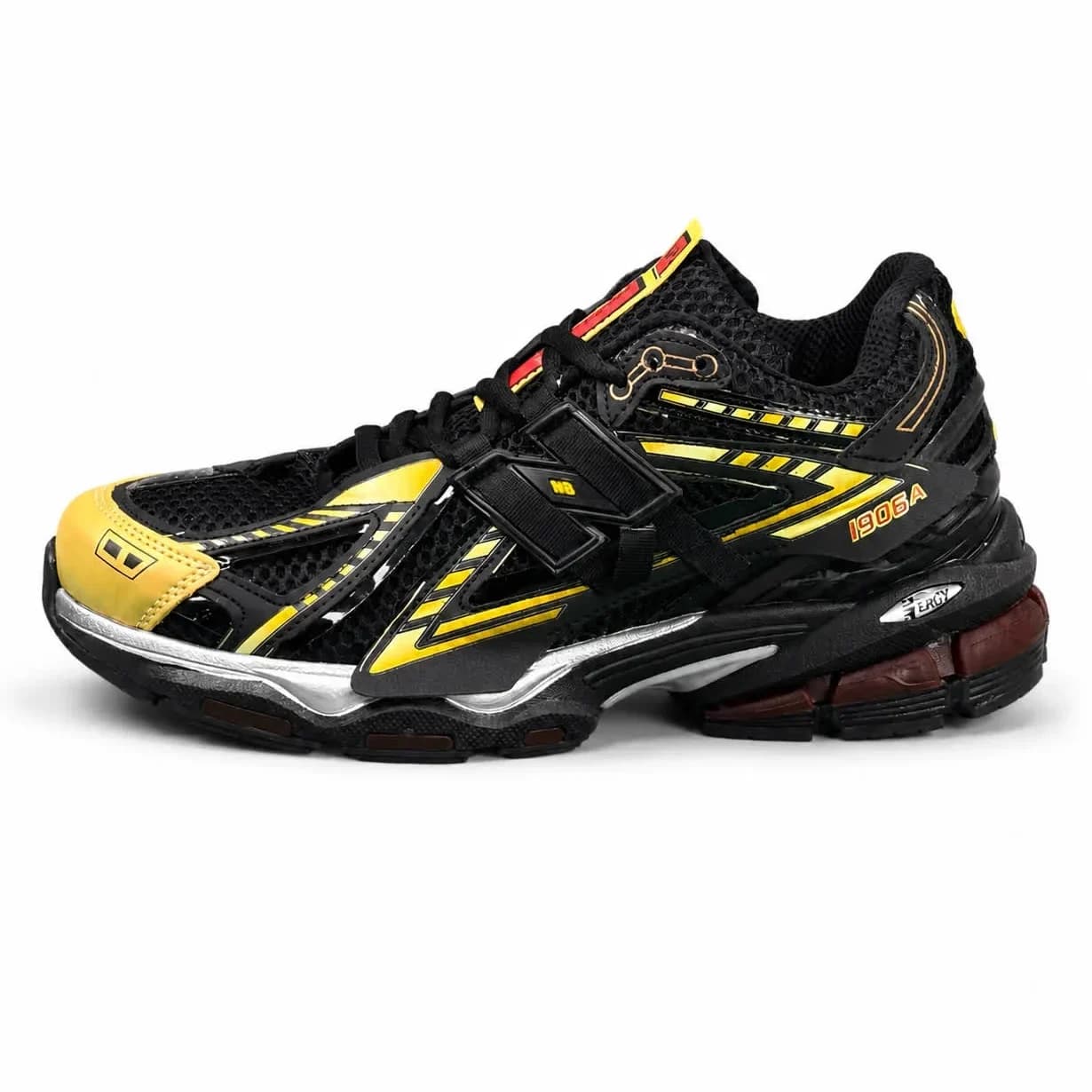 کتونی مردانه نیوبالانس مشکی سفید طلایی New BALANCE 1906
