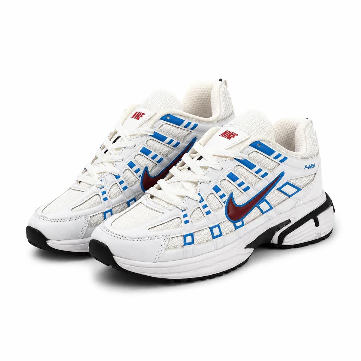 کتونی مردانه مدل رانینگ نایک P6000 سفید آبی قرمز NIKE — تصویر ۲