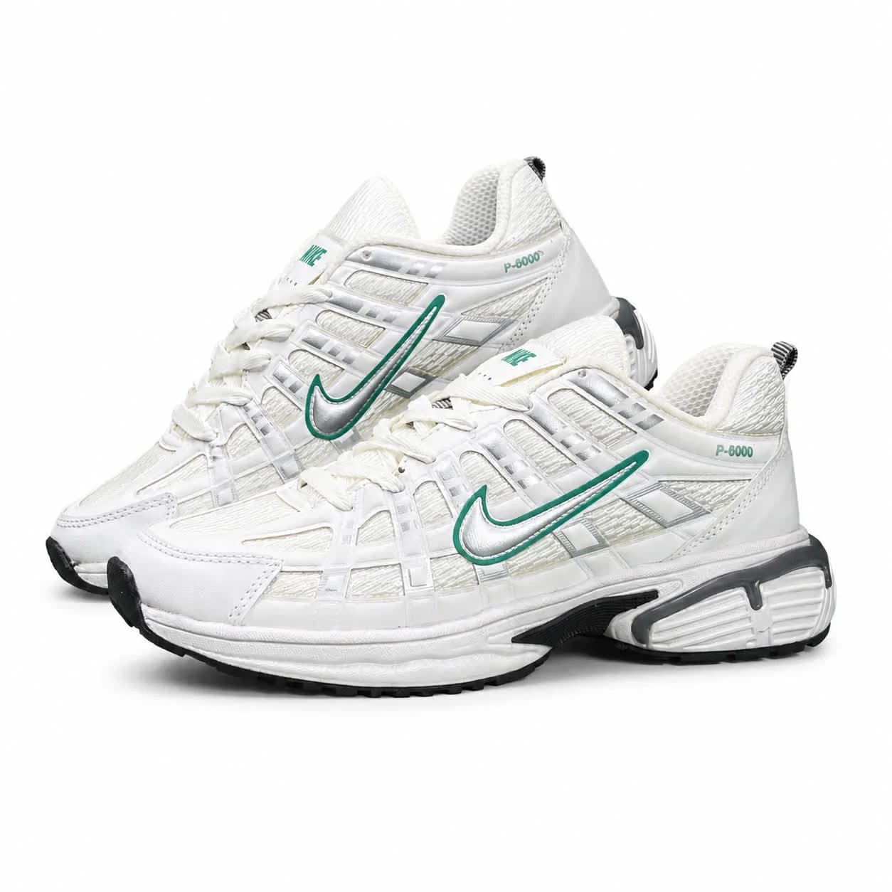 کتونی مردانه مدل رانینگ نایک P6000 سفید سبز NIKE — تصویر ۲