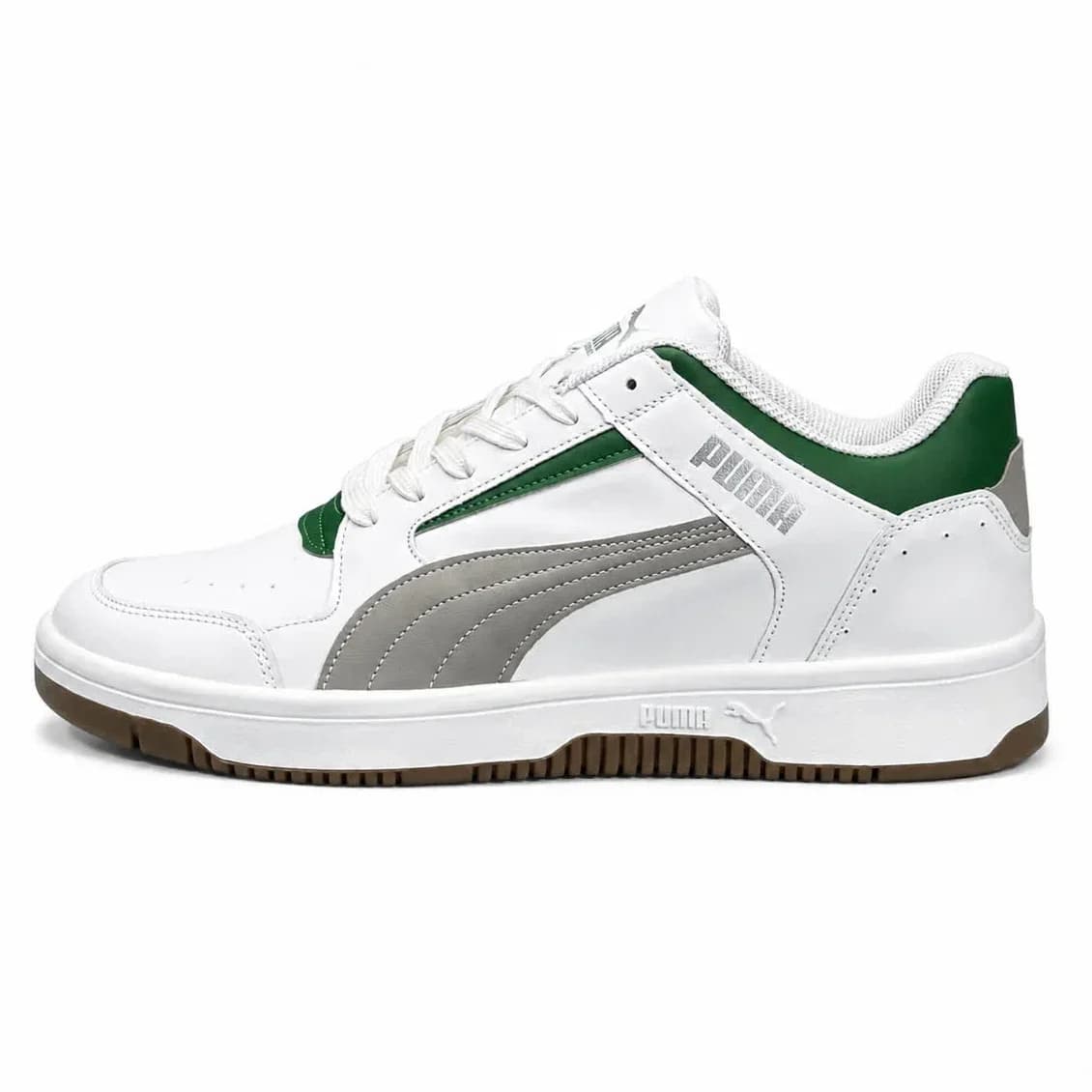 کفش کتانی مردانه و بزرگپا مدل پوما سفید طوسی سبز Puma