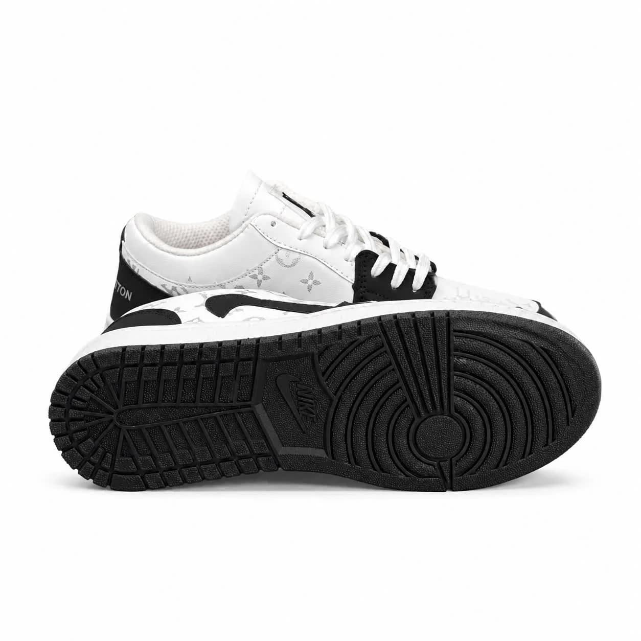 کتونی مردانه مدل نایکی لویی ویتون سفید مشکی NIKE — تصویر ۴