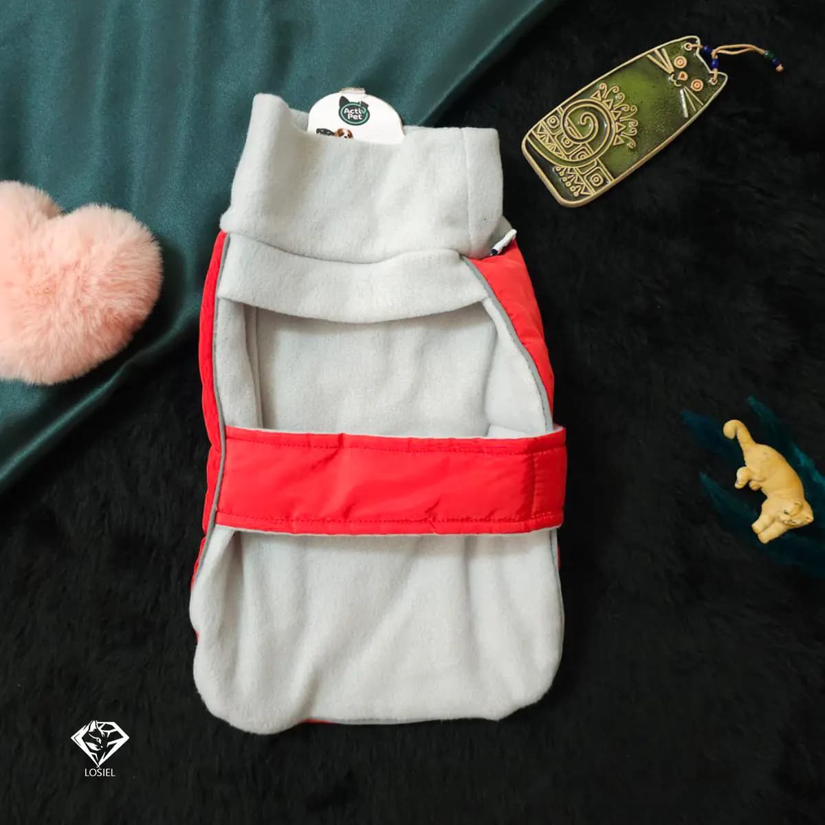 پافر سگ و گربه با رویه قرمز رنگ برند Active pet کد 24623TT — تصویر ۴