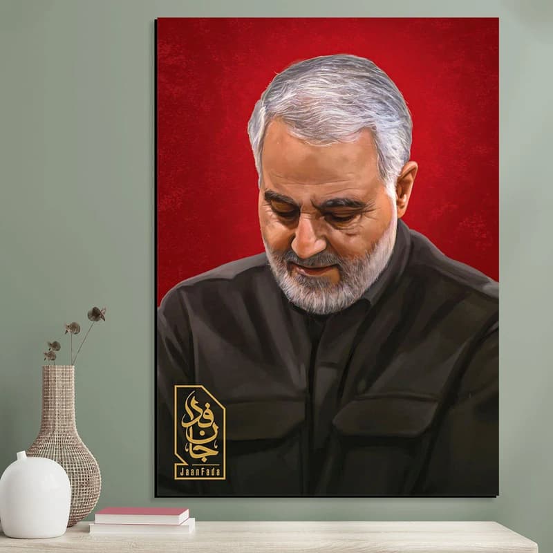 تابلو شاسی مدل شهید حاج قاسم سلیمانی طرح جان فدا کد 01