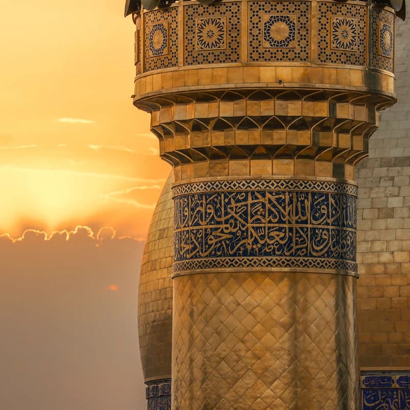 تابلو شاسی مدل نجف گنبد حرم امام علی (ع) کد 110-011 — تصویر ۲