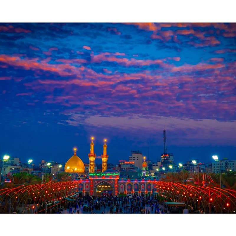 تابلو شاسی مدل کربلا طرح بین الحرمین ، حرم حضرت ابوالفضل العباس(ع) کد 28