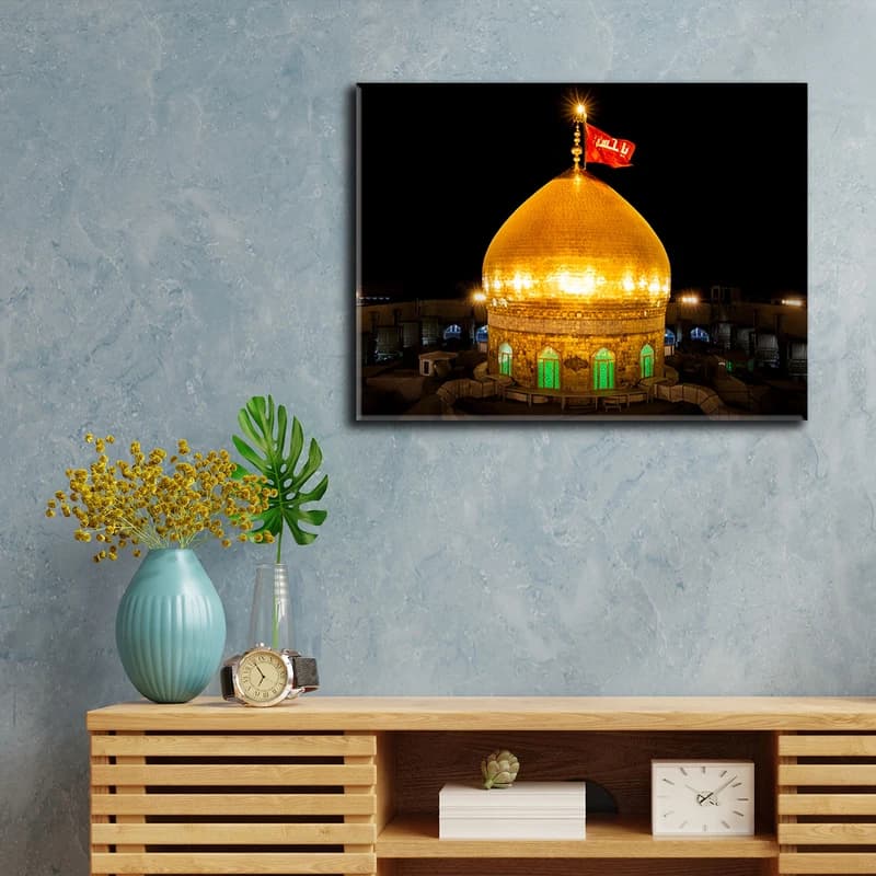 تابلو شاسی مدل کربلای معلی گنبد مطهر حضرت سیدالشهدا امام حسین (ع) کد 18 — تصویر ۳
