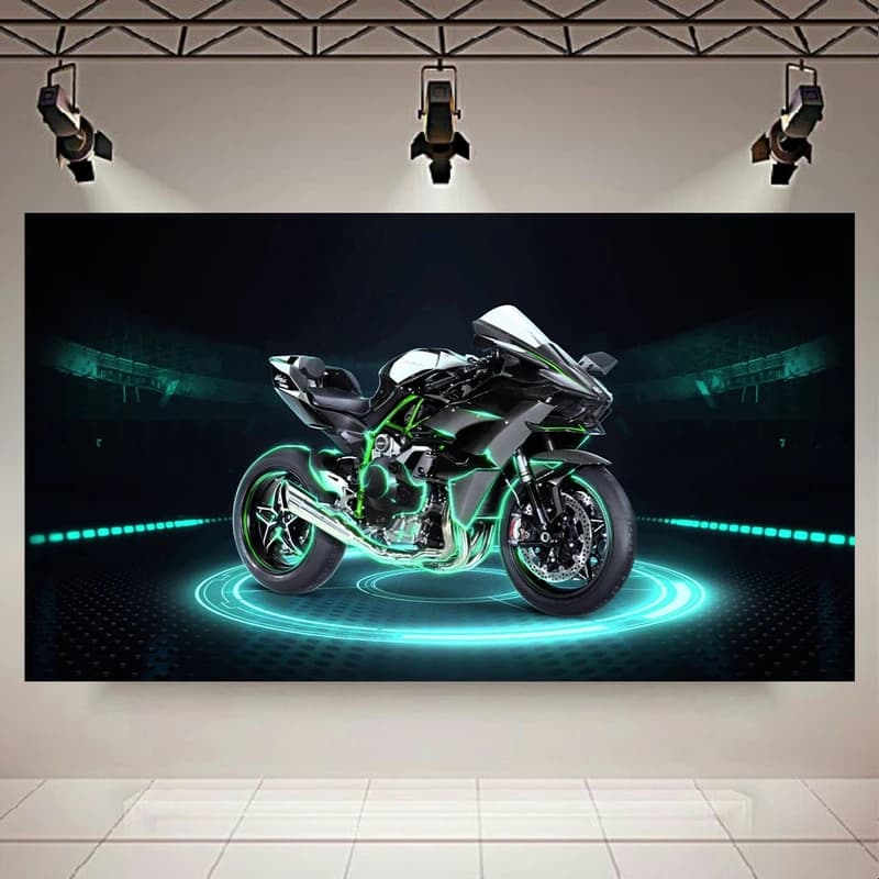 تابلو شاسی طرح موتور مدل Kawasaki H2R کد AR6450