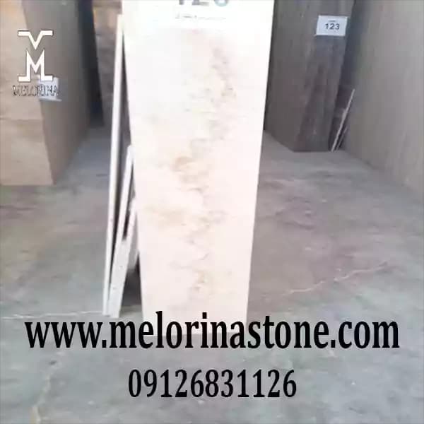 سنگ تراورتن کرم روشن دره بخاری کد T-120