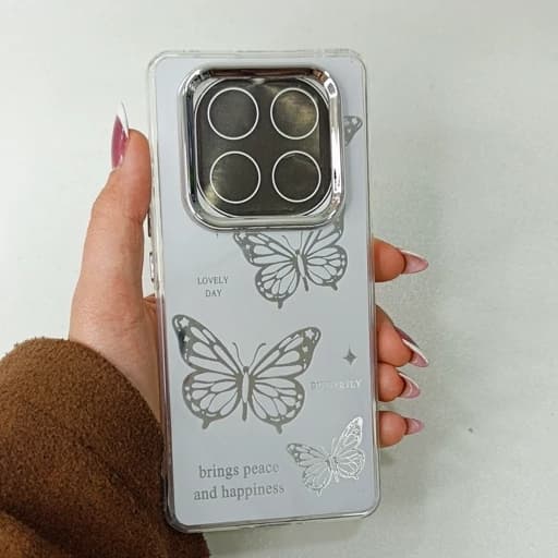 گارد گوشی Note 14 pro طرح آیینه ای فانتزی مدل پروانه نوت 14 پرو قاب و کاور
