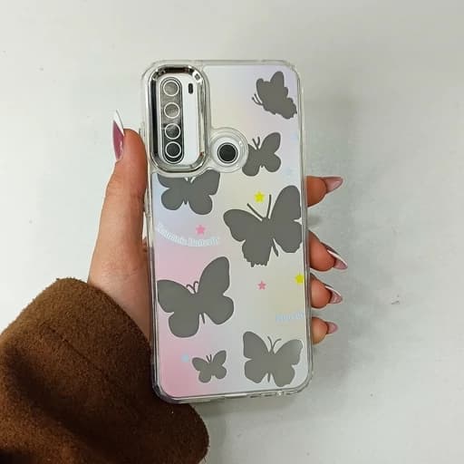 گارد گوشی Note 8 طرح آیینه ای فانتزی مدل پروانه ای هفت رنگ نوت 8 قاب و کاور