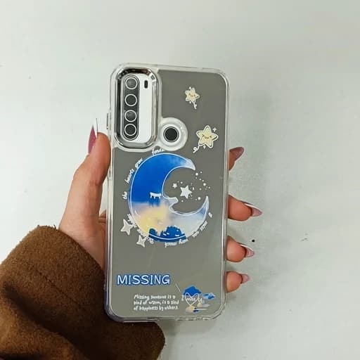 گارد گوشی Note 8 طرح آیینه ای فانتزی مدل ماه و ستاره نوت 8 قاب و کاور