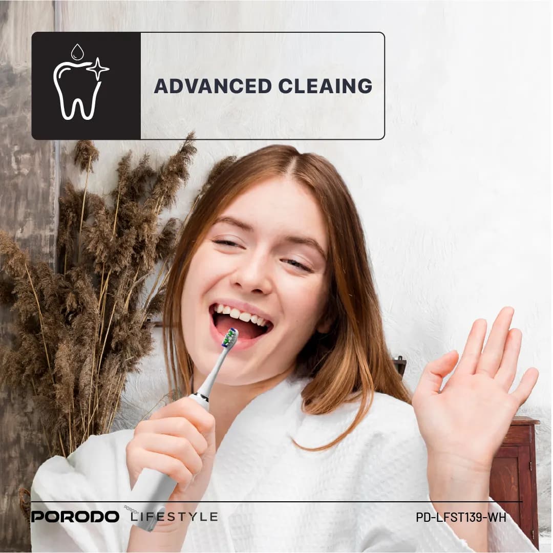 مسواک برقی و دهانشویه پرودو مدل PORODO WATER FLOSS & SONIC ELECTRIC TOOTH BRUSH LFS139 — تصویر ۷
