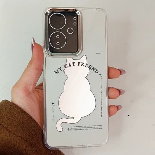 گارد گوشی Redmi 13C طرح آیینه ای فانتزی مدل گربه ای ردمی 13 سی قاب و کاور — تصویر ۲