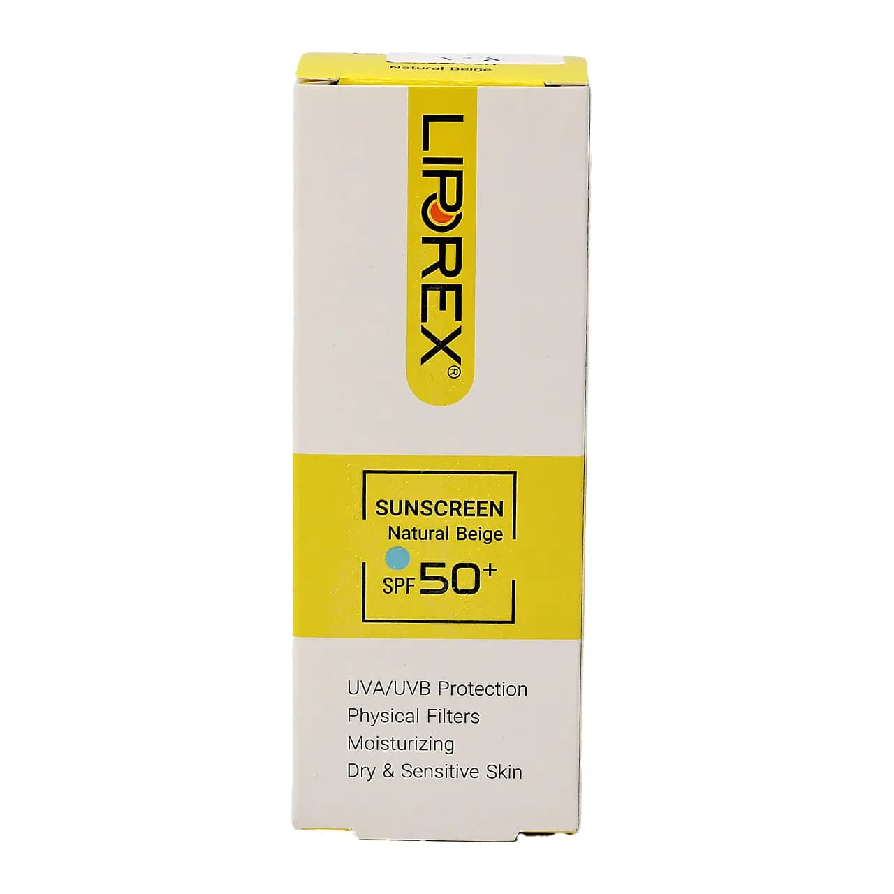کرم ضد آفتاب SPF50 پوست خشک و حساس لیپورکس رنگ بژ طبیعی