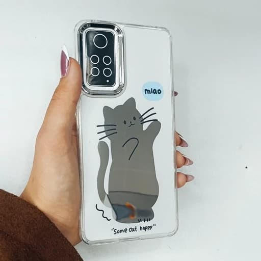 گارد گوشی Note 11 pro طرح آیینه ای فانتزی مدل گربه ای نوت 11 پرو قاب و کاور — تصویر ۲
