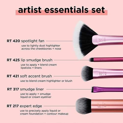 ست براش 5 عددي artist essentials ريل تكنيكس كد 01895 — تصویر ۳