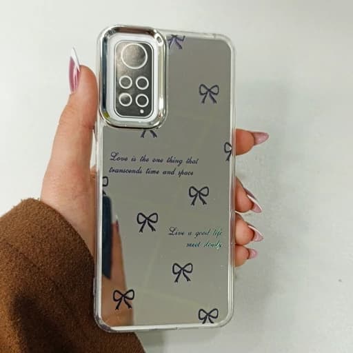 گارد گوشی Redmi Note 11S طرح آیینه ای فانتزی مدل پاپیون رنگ مشکی ردمی نوت 11 اس قاب و کاور