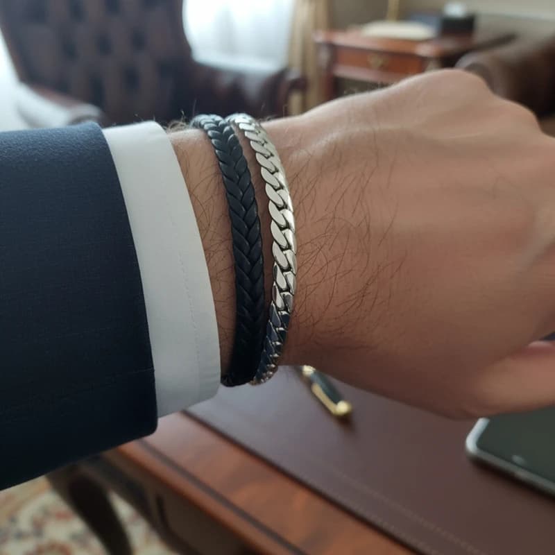 دستبند مردانه کد 2506 — تصویر ۶
