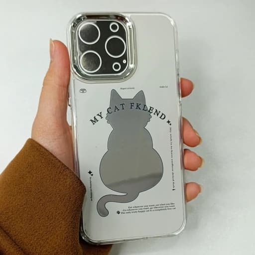 گارد گوشی Iphone 13 pro طرح آیینه ای فانتزی مدل گربه ای آیفون 13 پرو قاب و کاور — تصویر ۲