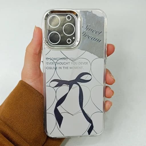 گارد گوشی Iphone 14 pro max طرح آیینه ای فانتزی پاپیون آیفون 14 پرو مکس قاب و کاور