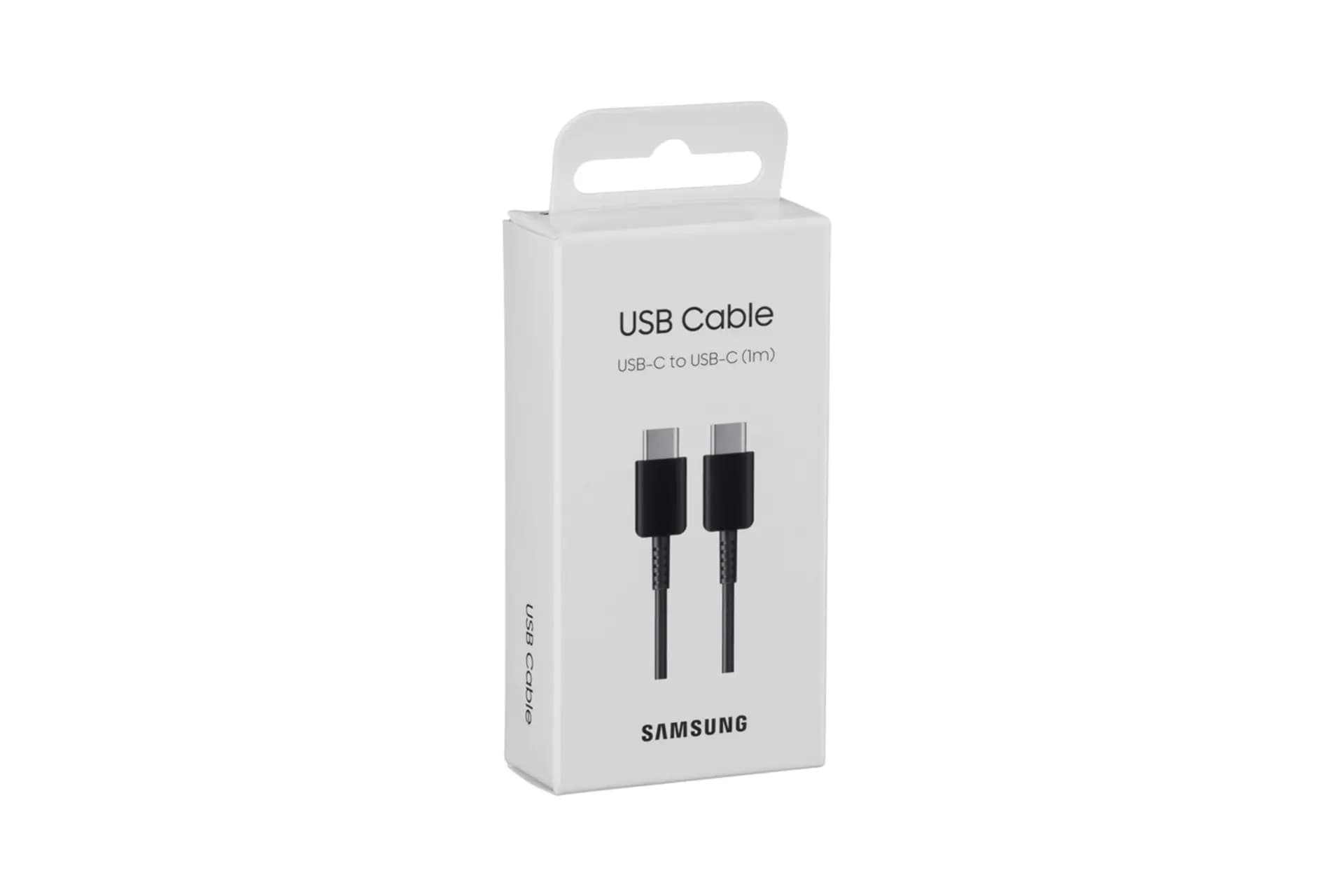 کابل شارژ سامسونگ Type-C به Type-C با طول 1 متر رنگ سفید