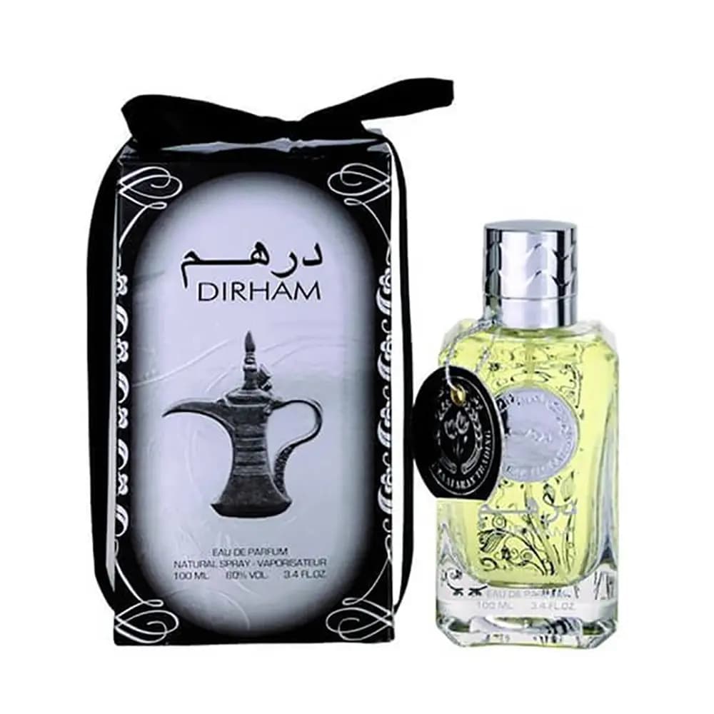 عطر ادکلن درهم ارض الزعفران نقره ای