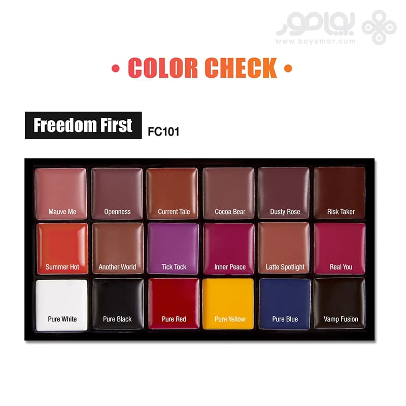 پالت رژ لب جی کت FC101 Freedom Creator — تصویر ۶
