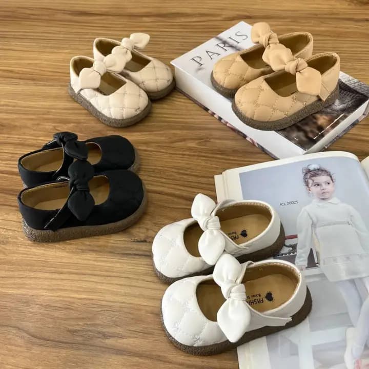 کفش عروسکی دخترانه شنل پاپیونی