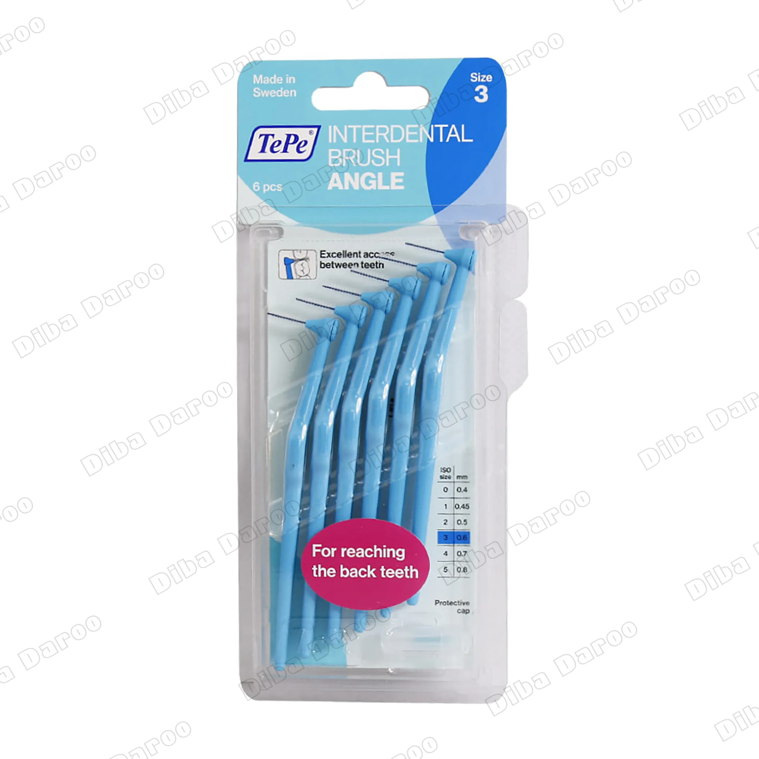 مسواک بین دندانی دسته دار سایز 3 تپه 6 عدد