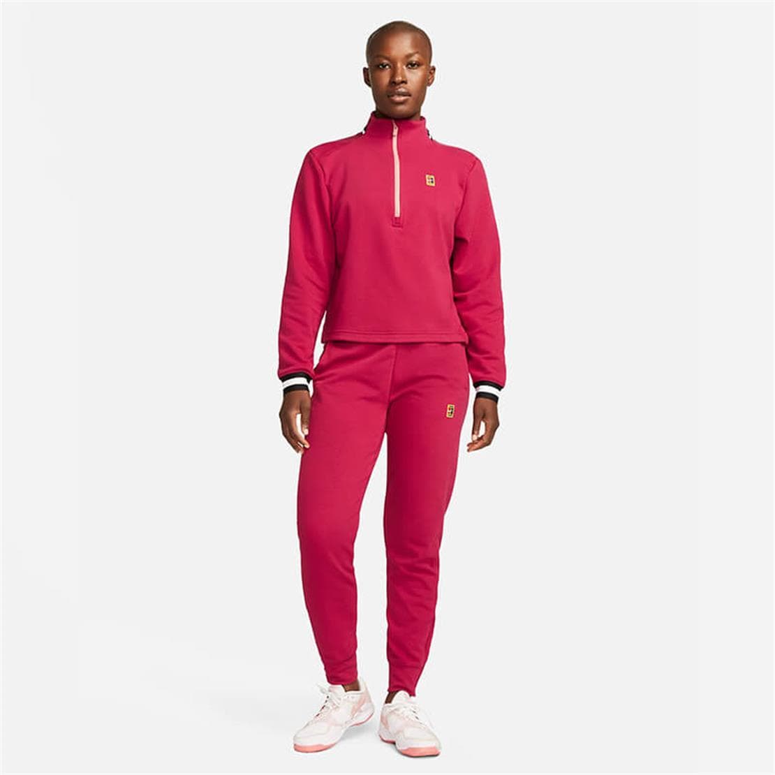 سویشرت تنیس زنانه نایک NikeCourt Dri-FIT Heritage- صورتی — تصویر ۳