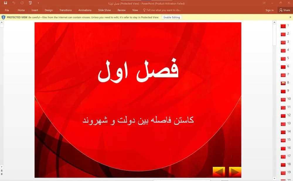 پاورپوینت فصل اول: کاستن فاصله بین دولت و شهروند (137 اسلاید)