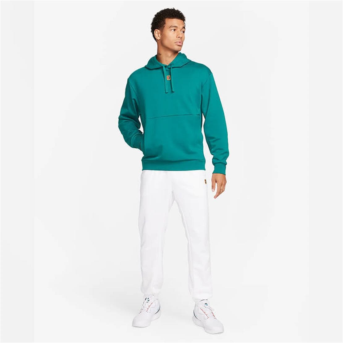 هودی تنیس مردانه نایک NikeCourt Fleece Hoodie- سبز — تصویر ۴