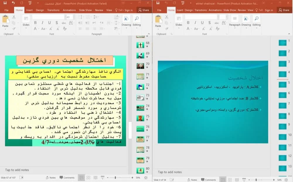 پکیج پاورپوینت اختلالات شخصیت DSM 5