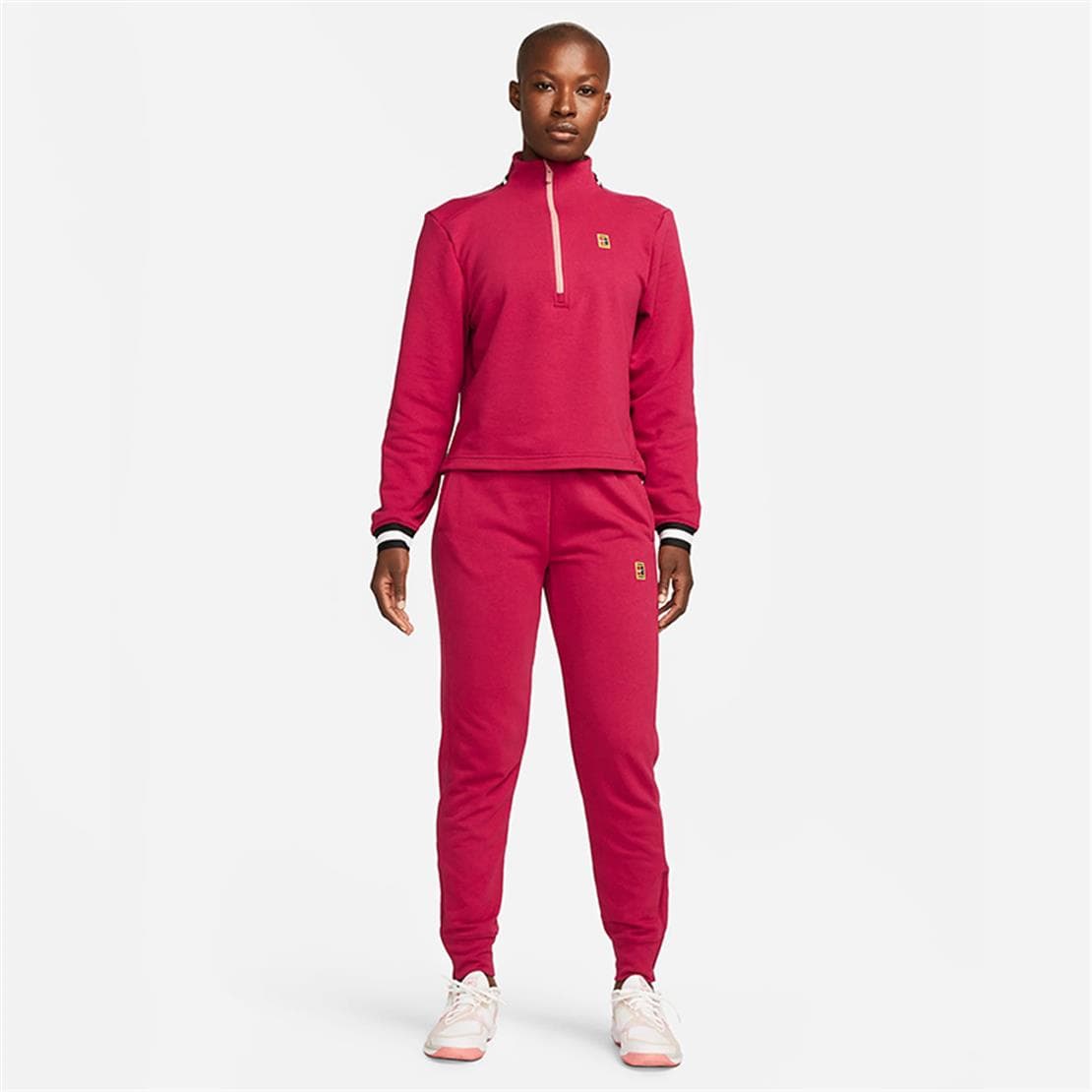 شلوار تنیس زنانه نایک NikeCourt Dri-FIT Heritage French- صورتی — تصویر ۳