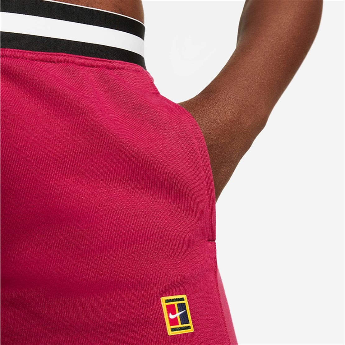 شلوار تنیس زنانه نایک NikeCourt Dri-FIT Heritage French- صورتی — تصویر ۴